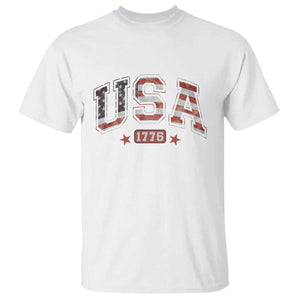 Funny USA 1776 Patriotic 4th of July American Flag T Shirt TS11 White Print Your Wear