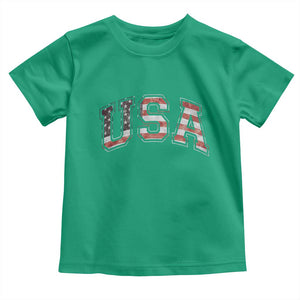 Funny USA Patriotic 4th of July American Flag Toddler T Shirt TS11 Irish Green Print Your Wear