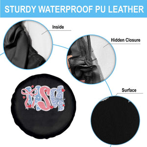 Funny USA Patriotic 4th of July Coquette Bow Spare Tire Cover TS11 Print Your Wear