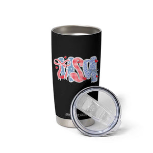 Funny USA Patriotic 4th of July Coquette Bow Tumbler Cup TS11 Print Your Wear