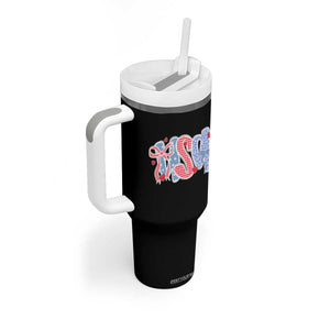 Funny USA Patriotic 4th of July Coquette Bow Tumbler With Handle TS11 Print Your Wear