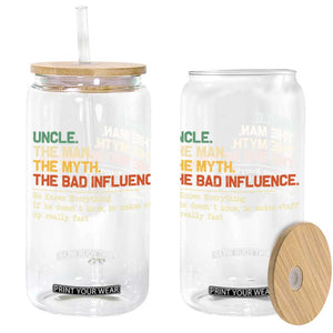 Funny Uncle Glass Can Best Funny Uncle Fathers Day TS10 Black Print Your Wear