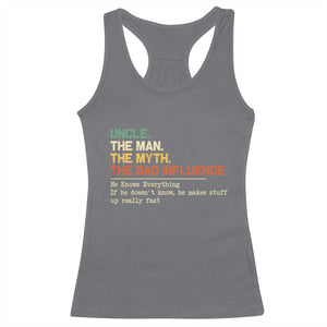Funny Uncle Racerback Tank Top Best Funny Uncle Fathers Day TS10 Charcoal Print Your Wear