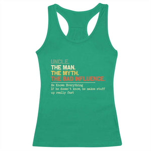Funny Uncle Racerback Tank Top Best Funny Uncle Fathers Day TS10 Irish Green Print Your Wear
