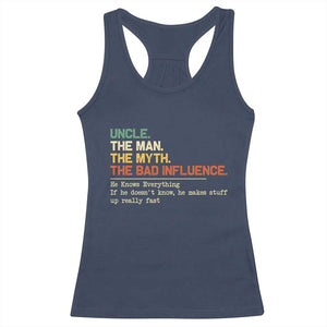 Funny Uncle Racerback Tank Top Best Funny Uncle Fathers Day TS10 Navy Print Your Wear
