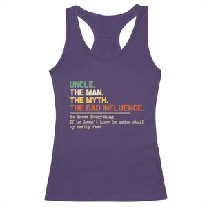 Funny Uncle Racerback Tank Top Best Funny Uncle Fathers Day TS10 Purple Print Your Wear