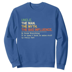 Funny Uncle Sweatshirt Best Funny Uncle Fathers Day TS10 Royal Blue Print Your Wear