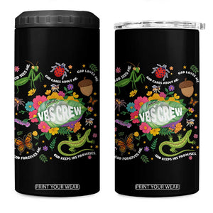 Funny VBS Crew Vacation Bible VBS Teacher Christian School 2025 4 in 1 Can Cooler Tumbler TS11 One Size: 16 oz Black Print Your Wear