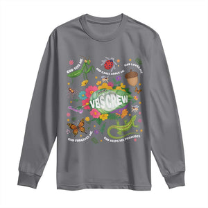 Funny VBS Crew Vacation Bible VBS Teacher Christian School 2025 Long Sleeve Shirt TS11 Charcoal Print Your Wear