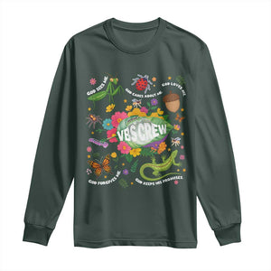 Funny VBS Crew Vacation Bible VBS Teacher Christian School 2025 Long Sleeve Shirt TS11 Dark Forest Green Print Your Wear
