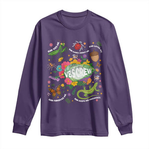 Funny VBS Crew Vacation Bible VBS Teacher Christian School 2025 Long Sleeve Shirt TS11 Purple Print Your Wear