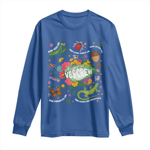 Funny VBS Crew Vacation Bible VBS Teacher Christian School 2025 Long Sleeve Shirt TS11 Royal Blue Print Your Wear