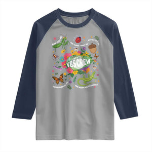 Funny VBS Crew Vacation Bible VBS Teacher Christian School 2025 Raglan Shirt TS11 Sport Gray Navy Print Your Wear