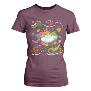 Funny VBS Crew Vacation Bible VBS Teacher Christian School 2025 T Shirt For Women TS11 Maroon Print Your Wear