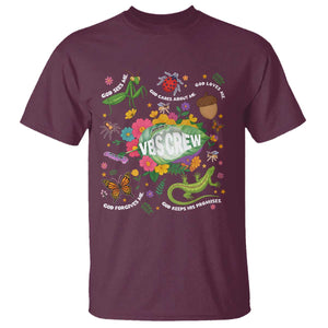 Funny VBS Crew Vacation Bible VBS Teacher Christian School 2025 T Shirt TS11 Maroon Print Your Wear
