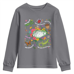 Funny VBS Crew Vacation Bible VBS Teacher Christian School 2025 Youth Sweatshirt TS11 Charcoal Print Your Wear
