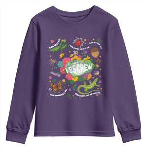 Funny VBS Crew Vacation Bible VBS Teacher Christian School 2025 Youth Sweatshirt TS11 Purple Print Your Wear