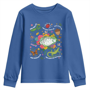 Funny VBS Crew Vacation Bible VBS Teacher Christian School 2025 Youth Sweatshirt TS11 Royal Blue Print Your Wear
