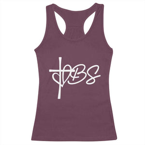 Funny VBS Vacation Bible School Racerback Tank Top Heart Cross TS11 Maroon Print Your Wear