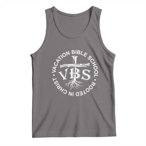 Funny VBS Vacation Bible School Rooted In Christ Tank Top TS11 Deep Heather Print Your Wear