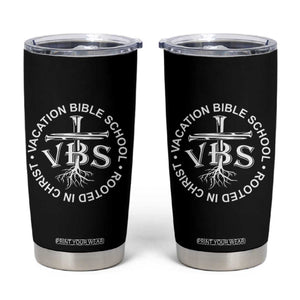 Funny VBS Vacation Bible School Rooted In Christ Tumbler Cup TS11 Black Print Your Wear