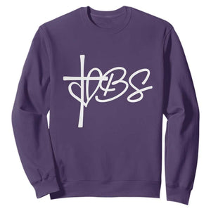 Funny VBS Vacation Bible School Sweatshirt Heart Cross TS11 Purple Print Your Wear