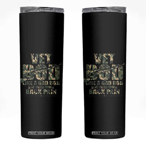 Funny Veteran Vet Bod Like A Dad Bod But With More Back Pain Skinny Tumbler TS11 Black Print Your Wear