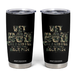 Funny Veteran Vet Bod Like A Dad Bod But With More Back Pain Tumbler Cup TS11 Black Print Your Wear
