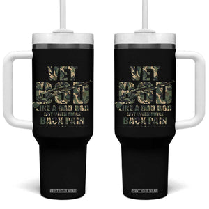 Funny Veteran Vet Bod Like A Dad Bod But With More Back Pain Tumbler With Handle TS11 One Size: 40 oz Black Print Your Wear