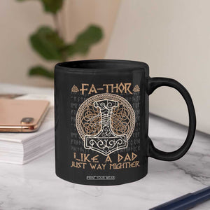 Funny Viking Dad Coffee Mug Fathor Like A Dad Just Way Mightier TS09 Print Your Wear