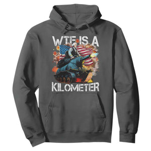 Funny WTF Is A Kilometer Hoodie Patriotic American Freedom George Washington TS11 Dark Heather Print Your Wear