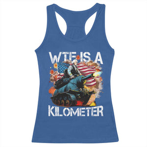Funny WTF Is A Kilometer Racerback Tank Top Patriotic American Freedom George Washington TS11 Royal Blue Print Your Wear