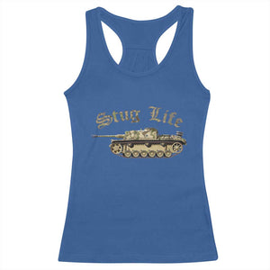 Funny WW2 Tank History Stug Life Racerback Tank Top TS11 Royal Blue Print Your Wear