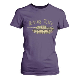 Funny WW2 Tank History Stug Life T Shirt For Women TS11 Purple Print Your Wear
