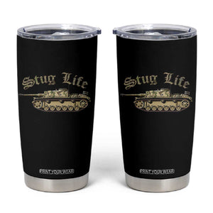 Funny WW2 Tank History Stug Life Tumbler Cup TS11 Black Print Your Wear