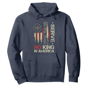 Funny We The People Serve No King In American Hoodie Vintage Betsy Ross Flag TS11 Navy Print Your Wear