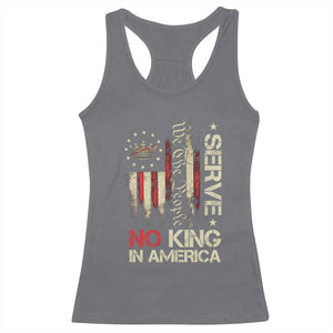 Funny We The People Serve No King In American Racerback Tank Top Vintage Betsy Ross Flag TS11 Charcoal Print Your Wear