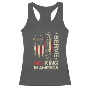Funny We The People Serve No King In American Racerback Tank Top Vintage Betsy Ross Flag TS11 Dark Heather Print Your Wear