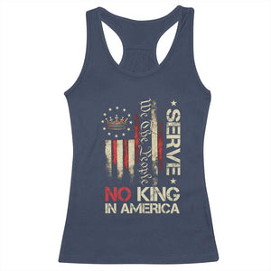Funny We The People Serve No King In American Racerback Tank Top Vintage Betsy Ross Flag TS11 Navy Print Your Wear