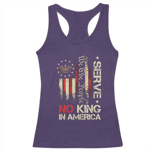 Funny We The People Serve No King In American Racerback Tank Top Vintage Betsy Ross Flag TS11 Purple Print Your Wear