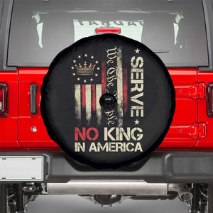 Funny We The People Serve No King In American Spare Tire Cover Vintage Betsy Ross Flag TS11 Black Print Your Wear