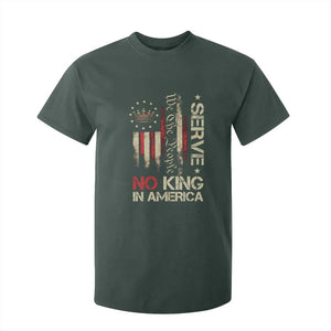 Funny We The People Serve No King In American T Shirt For Kid Vintage Betsy Ross Flag TS11 Dark Forest Green Print Your Wear