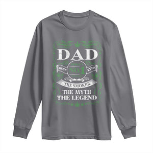 Funny Weed Cannabis Dad Long Sleeve Shirt Worlds No 1 Best Dad Ever The Smoker The Myth The Legend TS11 Charcoal Print Your Wear