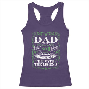 Funny Weed Cannabis Dad Racerback Tank Top Worlds No 1 Best Dad Ever The Smoker The Myth The Legend TS11 Purple Print Your Wear