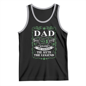Funny Weed Cannabis Dad Tank Top Worlds No 1 Best Dad Ever The Smoker The Myth The Legend TS11 Black Athletic Heather Print Your Wear