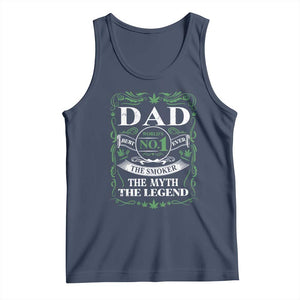 Funny Weed Cannabis Dad Tank Top Worlds No 1 Best Dad Ever The Smoker The Myth The Legend TS11 Navy Print Your Wear