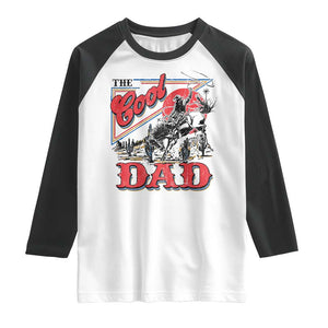 Funny Western Cowboy The Cool Dad Raglan Shirt Father's Day TS11 White Black Print Your Wear