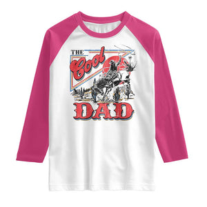 Funny Western Cowboy The Cool Dad Raglan Shirt Father's Day TS11 White Heliconia Print Your Wear