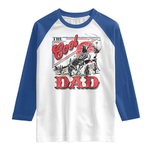 Funny Western Cowboy The Cool Dad Raglan Shirt Father's Day TS11 White Royal Print Your Wear