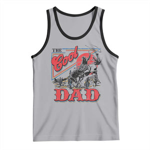 Funny Western Cowboy The Cool Dad Tank Top Father's Day TS11 Athletic Heather Black Print Your Wear